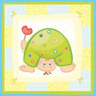 Vector cute card for baby boy