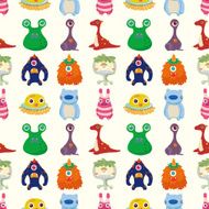 seamless monster pattern N18