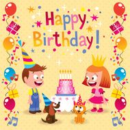 Happy Birthday kids card