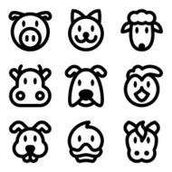 Farmyard Animal Icons