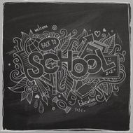 School hand lettering and doodles elements N6