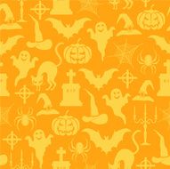 Seamless orange halloween background N4