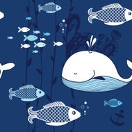 Marine underwater pattern - seamless