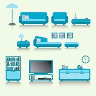 living room in color