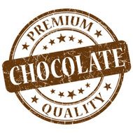 premium quality chocolate brown stamp