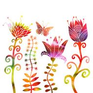 Watercolor Floral Background N2