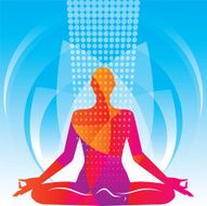 Meditation in a lotus pose Vector illustration N4