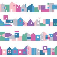 cute colorful houses background