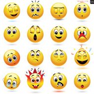 Vector set of smiley icons N8