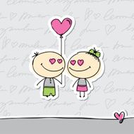 boy and girl vector eps 10 N2