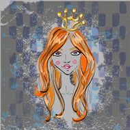 Beautiful girl with crown