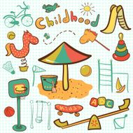 Cartoon children playground icon N3