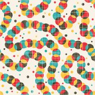 Seamless pattern with strange decoration