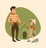 Retro family background N5