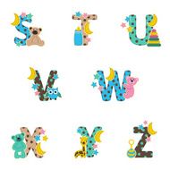 alphabet baby from S to Z