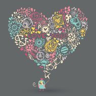Heart love pattern and Owl N3
