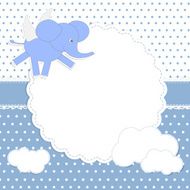 New baby boy shower invitation card
