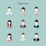 People icons in flat modern style Vector illustration