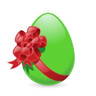 Easter egg with bow
