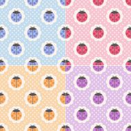 seamless lady bug pattern N4
