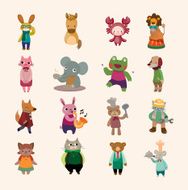 animal icon set N6