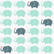 seamless elephant pattern N6