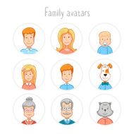 Family avatars collection N2