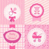 Girl baby shower invitation cards