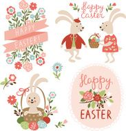 Happy Easter cards illustration