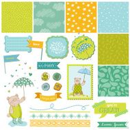 Baby Bear Shower Theme - Scrapbook Design Elements N3