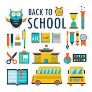 Back to school Flat design icons set Part 2