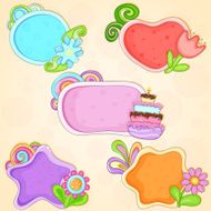 Colorful speech boxes