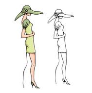 Fashion Woman Vector Illustration Series N65