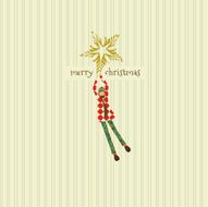 Merry Christmas pattern and child