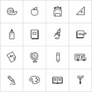 Elementary School Icons &mdash; Inky Series