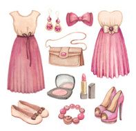 Fashion collection Watercolor illustrations