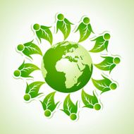 Ecology concept with globe