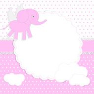 New baby girl shower invitation card
