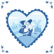 Sweet couple in Delft blue-style