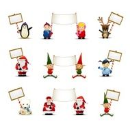 Holiday Characters with Signs
