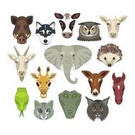 Various Animal Heads Set