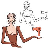 Fashion Woman Vector Illustration Series N74