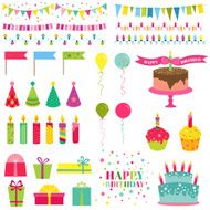 Happy Birthday and Party Set - for design scrapbook