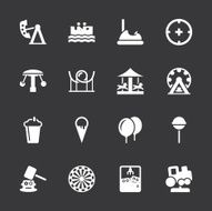 Theme Park Icons - White Series