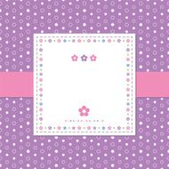 violet polka dot greeting card N2