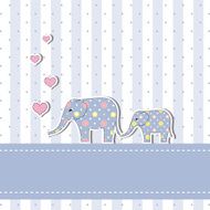 Cute elephant baby greeting card