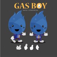 gas boy character - vector illustration