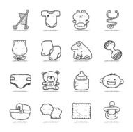 Baby icon set N25