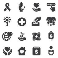 Charity Silhouette icons