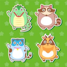 Cute animal stickers N30